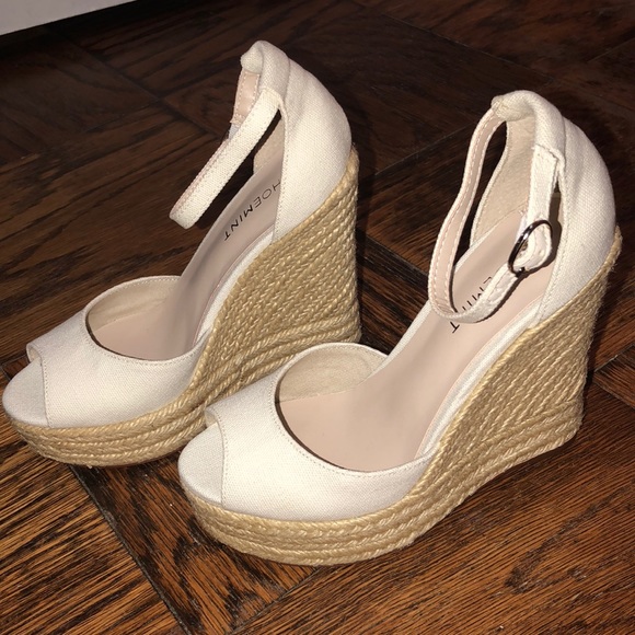 Shoemint Shoes - White/rope wedges